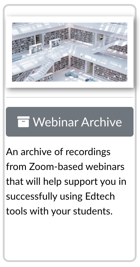 Webinar Archive represented by a library filled with resources