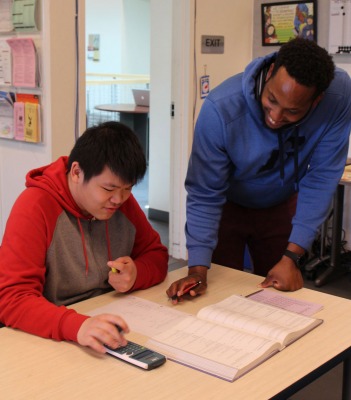 Student gets help in metro office